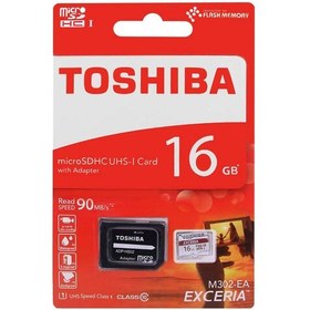 تصویر رم Toshiba microSDHCUHS Class10 Exceria M302 16g 