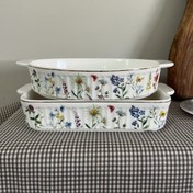 تصویر تابه های سرامیکی مخصوص فر در دو شکل و دو طرح - تابه 