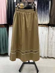 تصویر دامن کتان گلدوزی وارداتی 