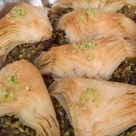 تصویر باقلوا ترکی خانگی(شوبیت پسته)500 گرمی 