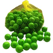 تصویر توپ قرعه کشی کوچک ۱۰۰ عددی پلاستیکی سبز 