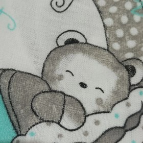 تصویر سیسمونی ست پنج تیکه نوزادی طرح خرس خوابیده 