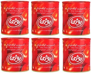 تصویر رب روژین - 6 عددی انواع رب 4.8 کیلو گرم 0.8 کیلو گرم آسان بازشو 0 روژین