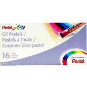 تصویر پاستل روغنی پنتل 16 رنگ pentel pastel 