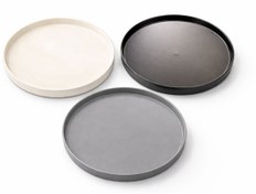 تصویر زیر گلدانی فلزی قطر 38 سانت - سفيد 