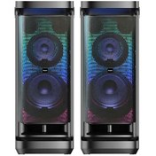 تصویر اسپیکر بلوتوثی انرجایزر مدل BTS2870 مجموعه ۲ عددی با ساب ووفر ۱۲ اینچی 