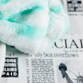 تصویر هدبندحوله ای - پاپیون سبزسفید 