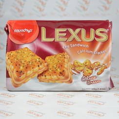 تصویر کراکر/بیسکویت پنیری لکسوس مانچیز 12 عددی 225 گرمی MUNCHY’S LEXUS SANDWICH CHEESE CREAM CRACKER