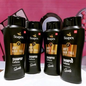 تصویر شامپو ضد ریزش مو حاوی عصاره کافئین 400 میل سوپکس Soapex Anti Hair Fall Shampoo With Caffeine 400ml