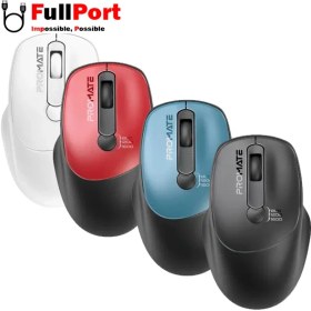 تصویر ماوس بی سیم پرومیت مدل UNIGLIDE- مشکی EZGrip™ Ergonomic Wireless Mouse