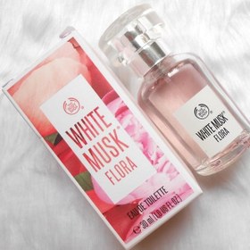 تصویر عطر بادی شاپ The Body shop مدل وایت ماسک فلورا White Musk Flora با رایحه مشک 30 میل اصل 