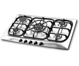 تصویر اجاق گاز صفحه ای اخوان مدل GI42 ظرفیت ۵ شعله استیل 