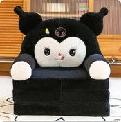 تصویر مبل کودک تخت خواب شو مدل JMI110 دو منظوره طرح استیچ - مشکی 