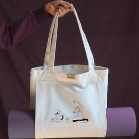 تصویر کیف مت یوگا طرح گربه یوگی 