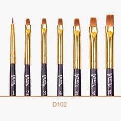 تصویر قلم آرایشی ورژن VERGEN - قلم گریم سر صاف سایز ۳ کد D102 