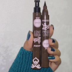 تصویر خط چشم شابلونی ضدآب قهوه ای 