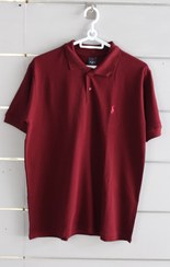 تصویر پولو شرت گرم بالا مردانه رنگ رد واین - 2XL 