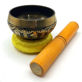 تصویر کاسه تبتی مشکی قطر 10cm 