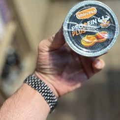 تصویر کره بادام زمینی رژیمی پروتئینی شیررضا 50 گرم (تک نفره با قاشق همراه) 