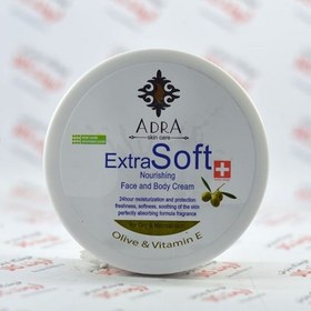 تصویر آدرا کرم مرطوب کننده دست و صورت حاوی ا Adra Extra Soft Face And Body Cream Olive Oil 200ml Adra Extra Soft Face And Body Cream Olive Oil 200ml