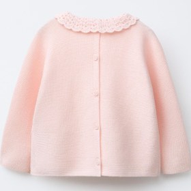 تصویر ژاکت بافتنی آستین بلند یقه گرد از برند زارا (بچه گانه) 