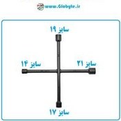 تصویر آچار چرخ چهار پر (صلیبی) دنفوس Denfos مناسب انواع خودرو 