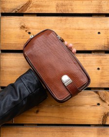 تصویر حمایلی اعلا 2 کاره (دستی،بادی بگ) چرم ظفر 