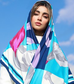 تصویر روسری بهاره نخ ژاکارد سایز140 در 8 رنگ کد 168 gnt scarf code 168