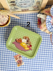 تصویر سینی پذیرایی فلزی نقلی 