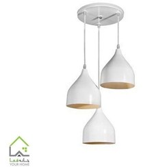 تصویر لوستر شیپوری رایکا ۳ شعله با پایه کوتاه فلزی 