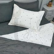 تصویر سرویس روتختی دونفره زمستانی مدل ستاره - زغالی Winter double bed linen set, Star model