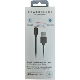 تصویر کابل تبدیل USB-C به لایتنینگ مدل P12BLB-L طول 1.2 متر PowerOlogy 