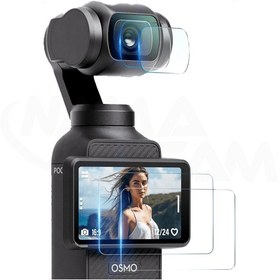 تصویر محافظ صفحه نمایش و لنز دوربین پاکت 3 - گلس DJI Osmo Pocket 3 STARTRC New Camera lens Protector Tempered Film Glass for DJI Osmo pocket 3 Action