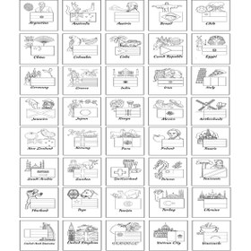 تصویر کاغذ رنگ آمیزی طرح پرچم کشورها کد N111 مجموعه 40 عددی 