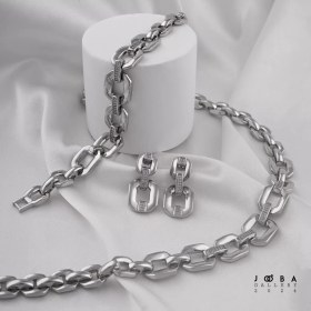 تصویر ست کامل کارتیه نقره ای ژوپینگ کد 11778710051 