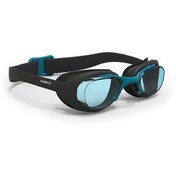 تصویر عینک شنا شناگر ارتفاع استاندارد سیاه آبی پنجره های شفاف XBASE Decathlon 