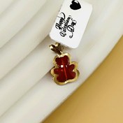 تصویر آویز طلا طرح خرس تدی | نماد معصومیت، عشق کودکانه و یادآور خاطرات شیرین 