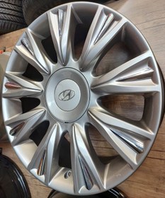 تصویر رینگ فابریک سایز ۱۸ نقره‌ای هیوندایی جنسیس Original wheel size 18" silver Hyundai