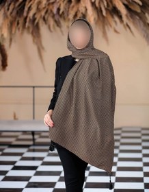 تصویر شال نخی منگوله دار طرح پیچازی خنک مناسب گرما کد 3-208 shawl code 208