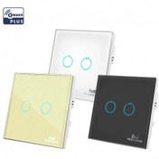 تصویر کلید لمسی دو پل هوشمند MCOHome پروتکل Z-Wave 