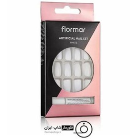 تصویر ناخن مصنوعی سفید- ARTIFICIAL NAIL SET WHITE 