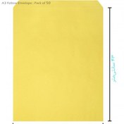 تصویر پاکت مقوایی زرد رنگ سایز A3 (بسته 50 عددی) 