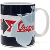 تصویر ماگ وسپا ایتالیا - سرامیکی اورجینال Vespa Servzio Mug blue arrow 