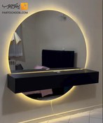 تصویر میز آرایش مینیمال دیواری مدل تینا 