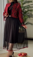 تصویر ست کت و دامن زنانه ناردونه کد te98165 