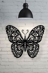 تصویر دکوراتیو پروانه با جنس چوب MDF 