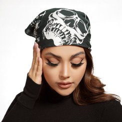 تصویر دستمال سر نخی چند کاره طرح اسکلت - شناسه 251094 