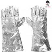 تصویر دستکش ایمنی هانیول نسوز آلومینیومی ساق بلند 