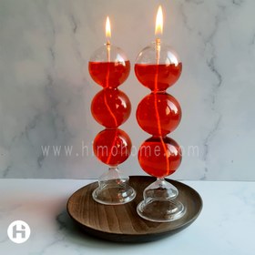 تصویر شمع پیرکس سه حبابی 