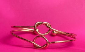 تصویر دستبند دو گره طلایی bracelet